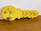 Vintage Key Holder Wall Mounted Key Holder   Yellow Key Holder   Vintage 1970s