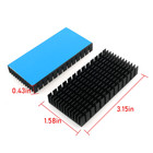 2pcs 80mm Heatsink 80 X 40 X 11mm Black Aluminum Heat Sink Radiator Cooler