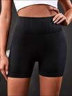 Womens High Waist Shorts Butt Lift Yoga Pants Booty Workout Leggings S m Black