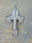 Vintage Fleur-de-lis Cast Iron Finial 6 25  H Fits 3 4  Sq Tube   Set Of 5  New
