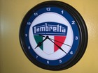 Lambretta Motor Scooter Motorcycle Garage Bar Man Cave Advertising Clock Sign