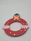 Vtg  Sevi Hand Painted Wooden Alphabet Letter 3 To 4    Clown Child Baby Decor    o 