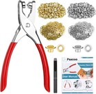 1203pcs Grommet Tool Kit With Eyelet Pliers  1 4 Inch 6mminside Hole Size Fab   