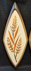 Mid Century Vintage Syroco Four Seasons Orange Diamond Wall Plaque Set Of 4 4273