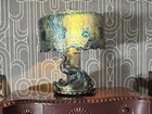 1 12 Miniature Dollhouse Peacock Lamp