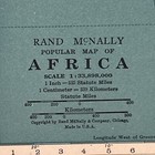 Antique 1937 Rand-mcnally Map Of Africa 14   x11   