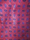 Nos Tommy Hilfiger Red With Navy Oval Pattern Silk Neck Tie 58  Length