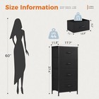 Dresser For Bedroom With 4 Drawers  Storage Drawers  Skinny Fabric Storage Tower