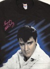 Vtg 90   s Elvis Presley Art Portrait Usa Single Stitch Hanes Heavyweight Shirt L