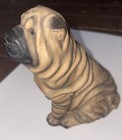 Vintage 1988 Castagna Italy Chinese Shar-pei Resin Sitting Dog Figurine 4 5 Inch