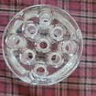 Flower Frog Clear Glass 9 Hole 2 5  Diameter Across Vintage Holder Arrangement 