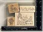 Stampin Up  Friendships Grow Stamp Set Girlfriends Cat Dog Wagon Flowers