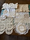 Vintage Lace Table Runner Doily Lot Heirloom Crochet Victorian Tatted Battenburg