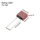 30pcs Dip Mounted Miniature Square Slow Blow Micro Fuse 3 15a 250v Red