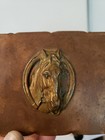 Drumgold Antique Arts   Crafts Hammered Riveted Copper Trinket Box Horse Vintage