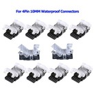 10 Pack 4 Pin Led Connector For Rgb Waterproof Strip Light Strip To Wire 10mm