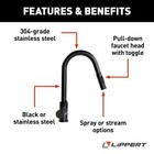 Lippert Components 2021090600 Faucet Flow Max Single Piece Deck Mnt Bullet Pull