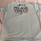 Pelagic Vaportek Fishing Shirt Mens Size Xxl Water Camo Short  Sleeve Upf 50