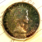 1954 Silver Canada Proof-like 50 Cents Iccs Pl 65 Queen Elizabeth Ii Coin