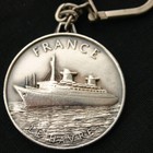 Vintage French Line Ss  france  Silverplate Key Chain