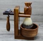 Black 5 Piece Shaving Set   De Safety Razor   Badger Brush   Men s Gift Kit