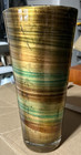 Decorative Glass Vase 12  Tall 6  Mouth 4  Base  Table Top  Free Standing