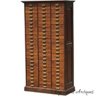Antique Tiger Oak 72 Drawer Collectors Cabinet File 1890 Quarter Sawn Oak