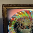    vintage 13   x13    Light Up Jesus Framed Picture Electric Psychedelic For Repair   
