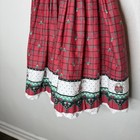 Vintage Daisy Kingdom Red Plaid Bunny Dress Puffed Sleeves Fancy Girls 4t