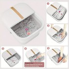 Collapsible Foot Spa Bath Heat Bubbles 6 Shiatsu Massage Rollers Home