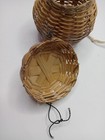 Small Wooden Handmade Wicker Basket Decorative Vintage Collectible Rare Old
