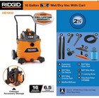Ridgid Hd1800 16 Gallon Wet   Dry Canister Vacuum Cleaner