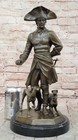 Frederick The Great Warrior King With Two Dogs Bronze Sculpture Marble Statue