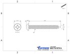  4 X 1  Self Tapping Screws Sheet Metal Pan Head Stainless Steel Qty 50