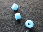Fancy Light Blue Glass Beads  Set Of 5 Vintage Trade Beads    Day-0223 07230