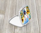 Caroline s Treasures English Bull Terrier In Sunflowers Compact Mirror