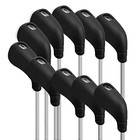 Golf Club Covers  10pcs Protective Washable Golf Iron Head Covers Set With
