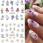 12 Sheets Flower Water Transfer Nail Decals Fresh Nail Water Transfer 12