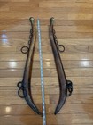 Antique Horse Hames Pair Of 27  Long Wood  Metal  Rustic Wall Hangers Buffalo Ny