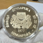 Singapore 1977  500 Silver  10 Coin   10th Anniversary   Ncg Ms 65    Capsule