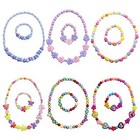 6 Sets Toddler Play Necklace And Bracelet For Little Girls  Packaged In Gift 