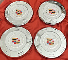 4 Cadillac Escalade 2007-14 Chrome Colored Crest For 22   Wheel Center Hub Caps