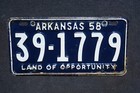 1958 Arkansas License Plate