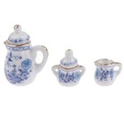 15pc Vintage Miniature White Porcelain Tea Set Pot Cup Plate For Tableware House