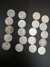 Roosevelt   Mercury Dimes Vintage Lot Of  20  90  Silver Circulated Coins