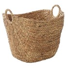 Handmade Seagrass Woven Storage Basket Large Organizer W  Handles Home Brown New