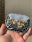 Western Buckle Gold Black Silver Cowboy Prayer Cowboy 2  buckle Hebilla Vaquero