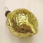 Huge Antique Vintage Glass Christmas Ornament Xmas Fir-tree Decoration Old Lemon