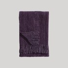 Bebejan Chenille Throw In Plum Final - Sale