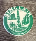 Vintage Sinclair A Great Name In Oil Celluloid Advertising Pocket Mirror